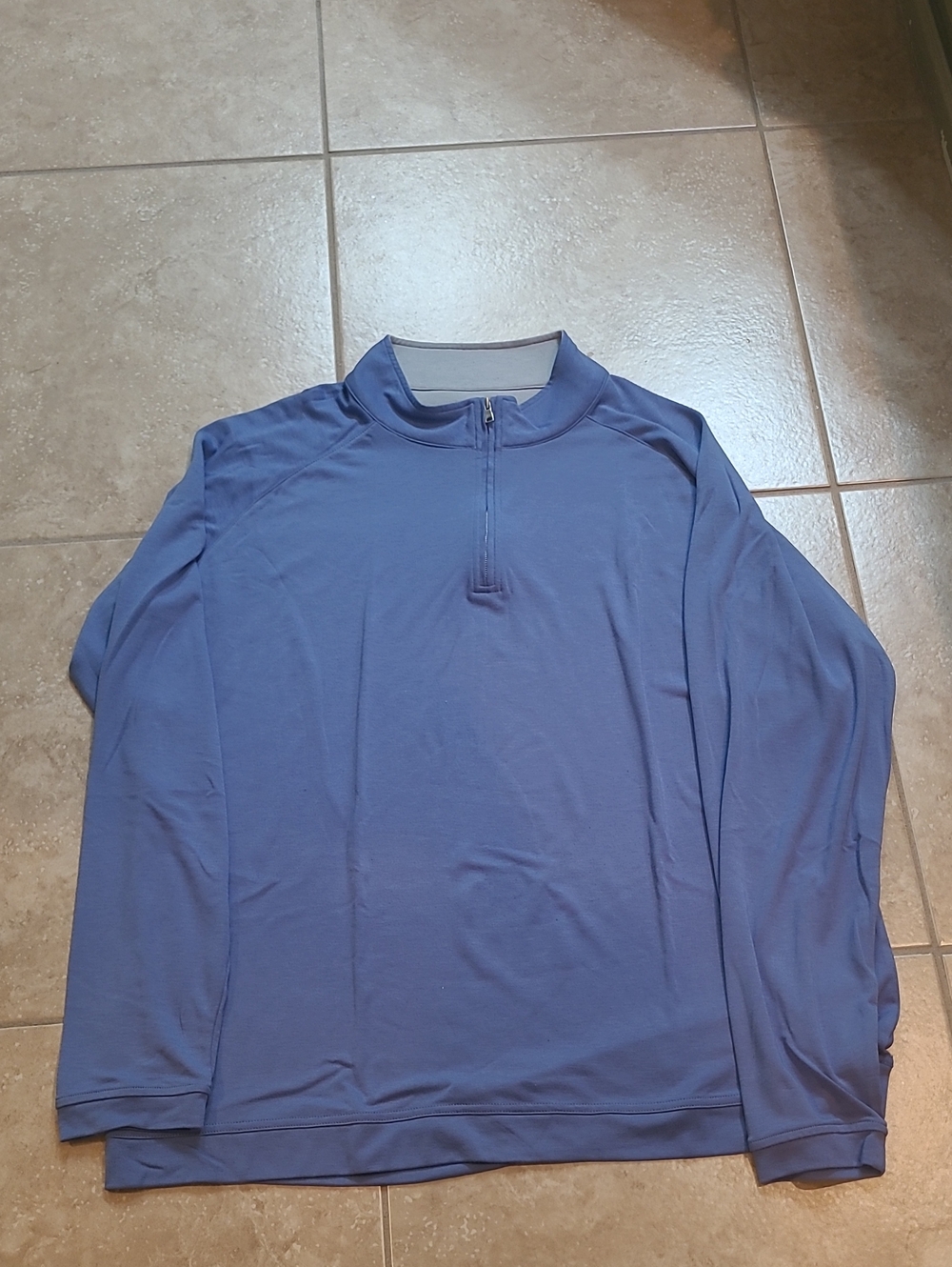Peter Millar Blue Quarter-Zip Performance Pullover